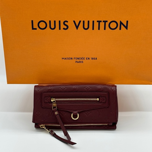 Louis Vuitton Pettilante Clutch Bag Purse Flam (Burgundy) Very Good Condition - Picture 1 of 16
